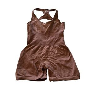 Kimith Brown Sleeveless Stretch Bodysuit